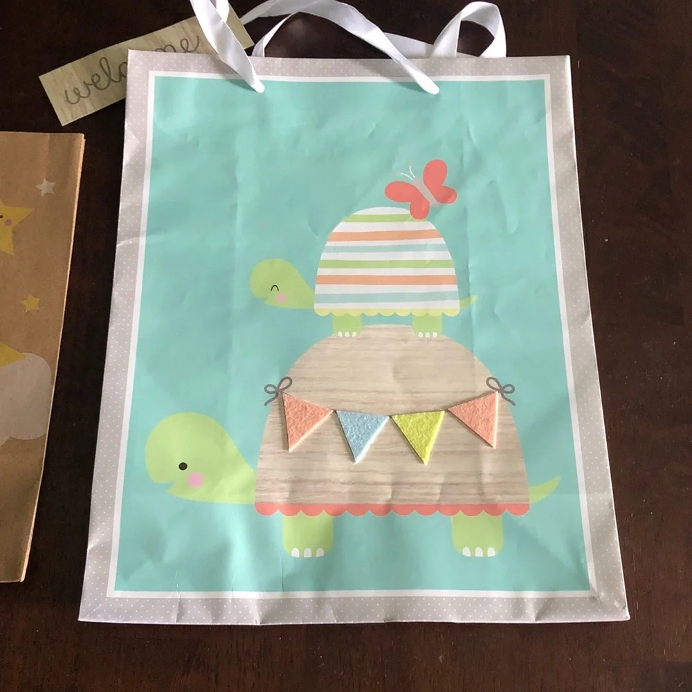 🍄 Playful Kids Gift Bags with Turtle & Cloud Designs